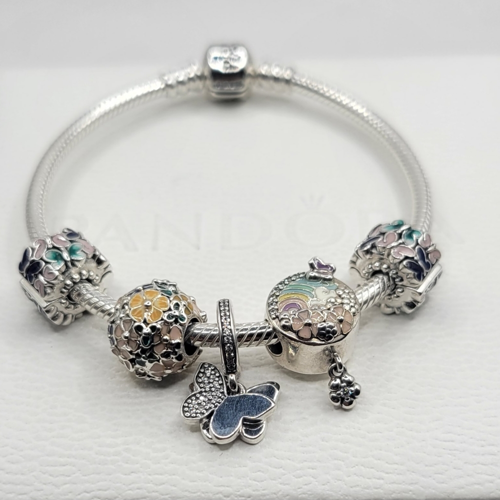 🦋 6pc Authentic Pandora NATURE BRACELET SET